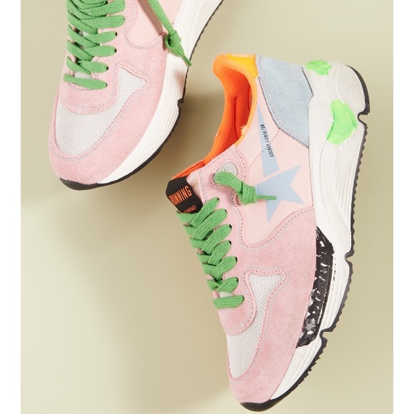 Golden Goose Running Sole Sneaker Pink/Orange NIB - Picture 9 of 10